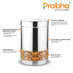 Stainless Steel Picasso Canister - Best for Kitchen Storage - Prabha