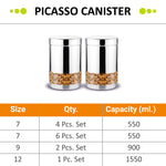 गैलरी व्यूवर में इमेज लोड करें, Stainless Steel Picasso Canister - Best for Kitchen Storage