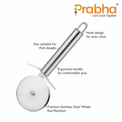 Premium Stainless Steel Multifunctional Pizza Cutter, Wheel Cutter
