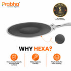 Triply Hexa Cube Premium Roti Tawa with Cast Handle – 26 CM