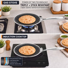 Triply Hexa Cube Premium Roti Tawa with Cast Handle – 26 CM