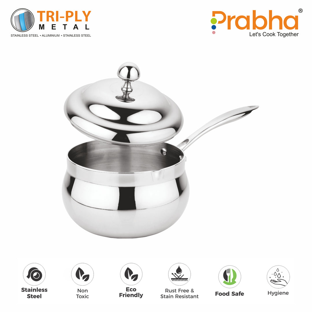 Triply Belly Saucepan With Lid