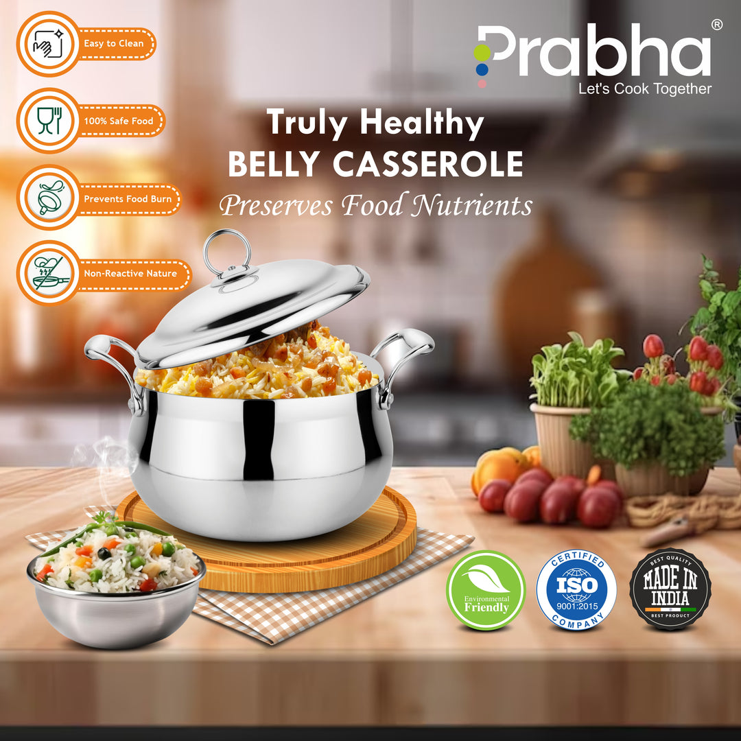 Prima Triply Belly Casserole With Lid