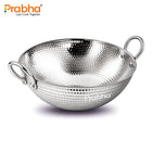 Prabha Triply Tri-Pro Capsule Bottom Deep Hammered Kadhai without Lid