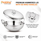 Prabha Prima Tri-Pro Capsule Bottom Hammered Kadhai with Lid