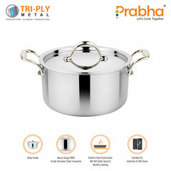 Prima Triply Casserole With Lid