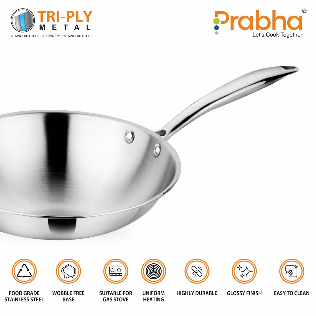 Prima Triply Frypan Without Lid