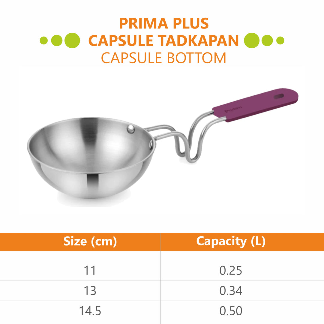 Prima Plus Capsule (Bottom) Tadka Pan