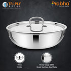 Prima Triply Tasla Flat Base With Lid