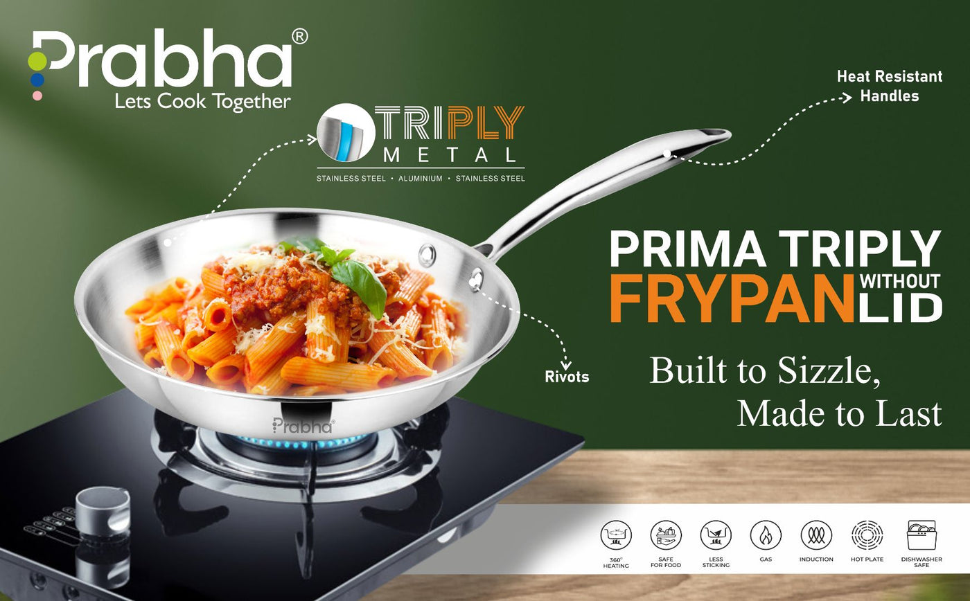 Prima Triply Frypan Without Lid