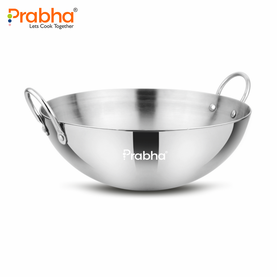 Prima Triply Capsule Bottom Kadhai Without Lid