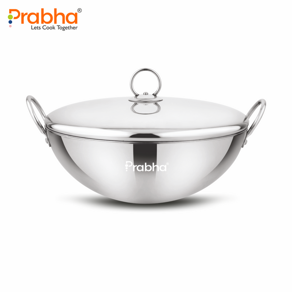 Prima Triply Capsule Bottom Kadhai With Lid
