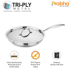 Prima Triply Frypan With Lid