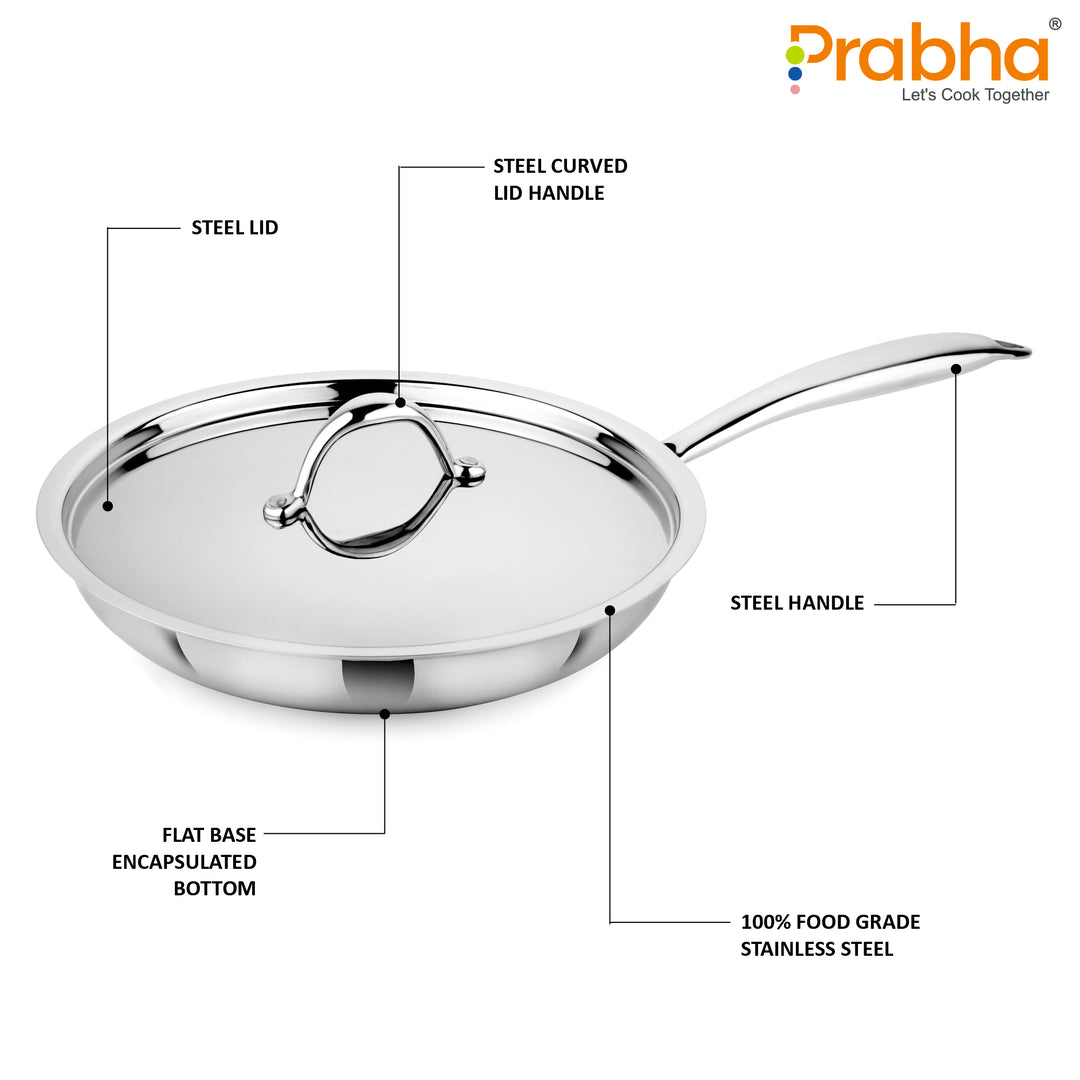 Prima Triply Frypan With Lid