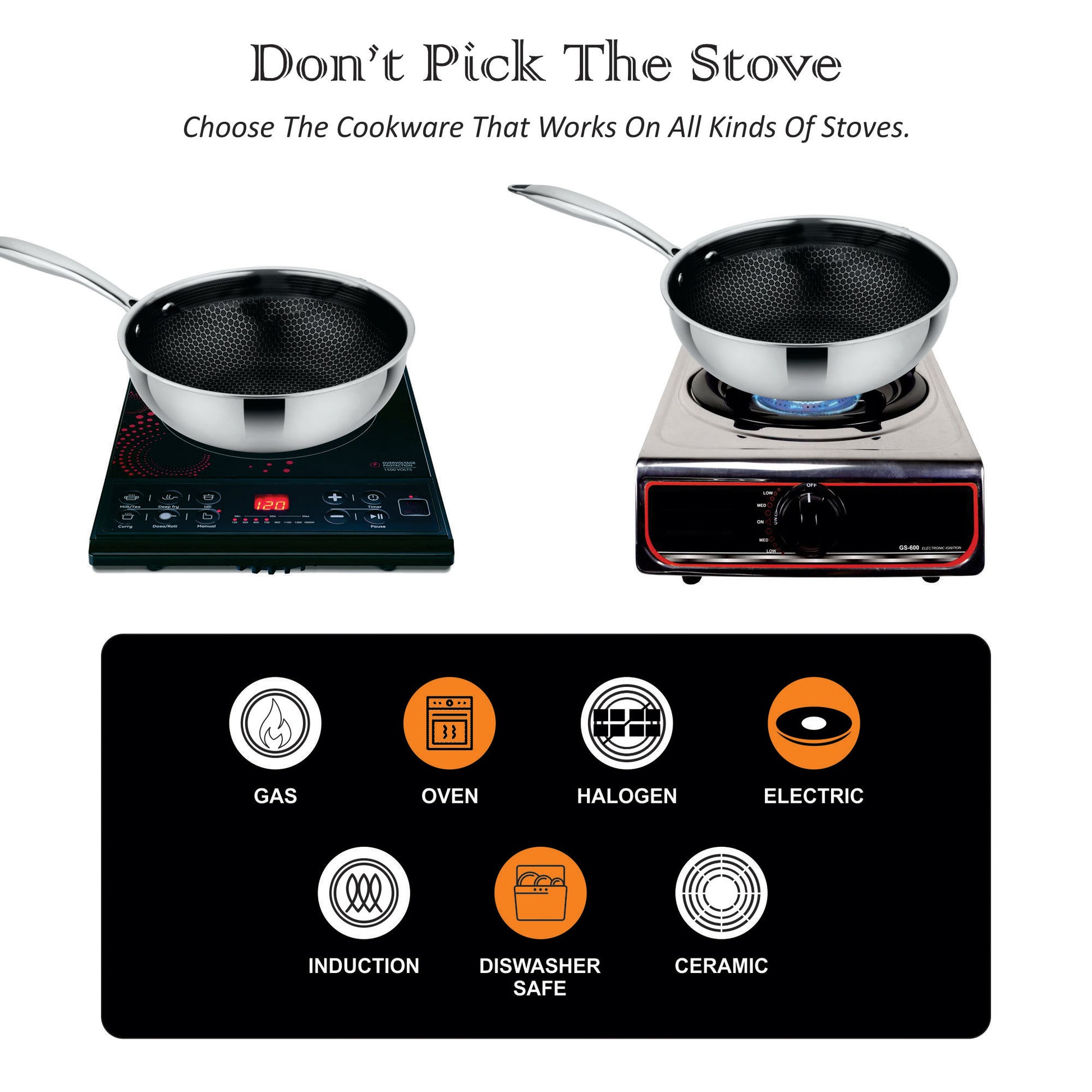 Triply Hexa Cube Wok With Lid