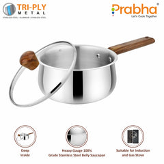 Prochef Belly Saucepan With Lid - Prabha