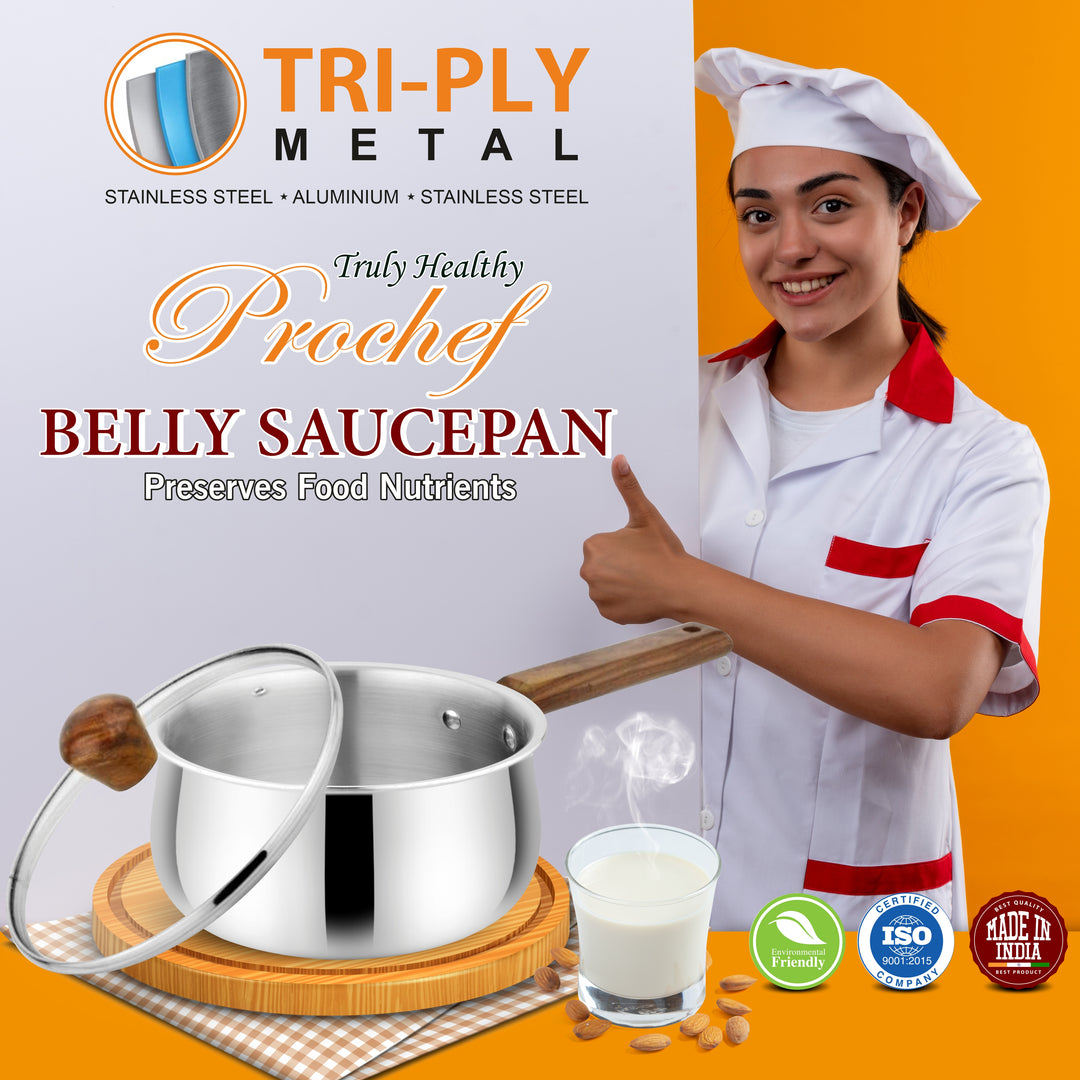 Prochef Belly Saucepan With Lid