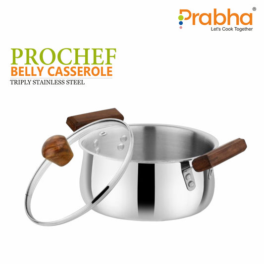 Prochef Belly Casserole With Lid