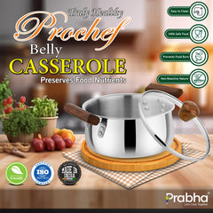 Prochef Belly Casserole With Lid