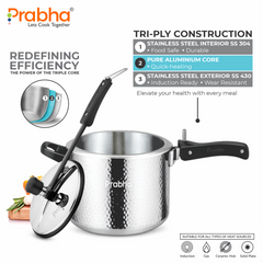 Prochef Triply Pressure Cooker (HAMMERED)
