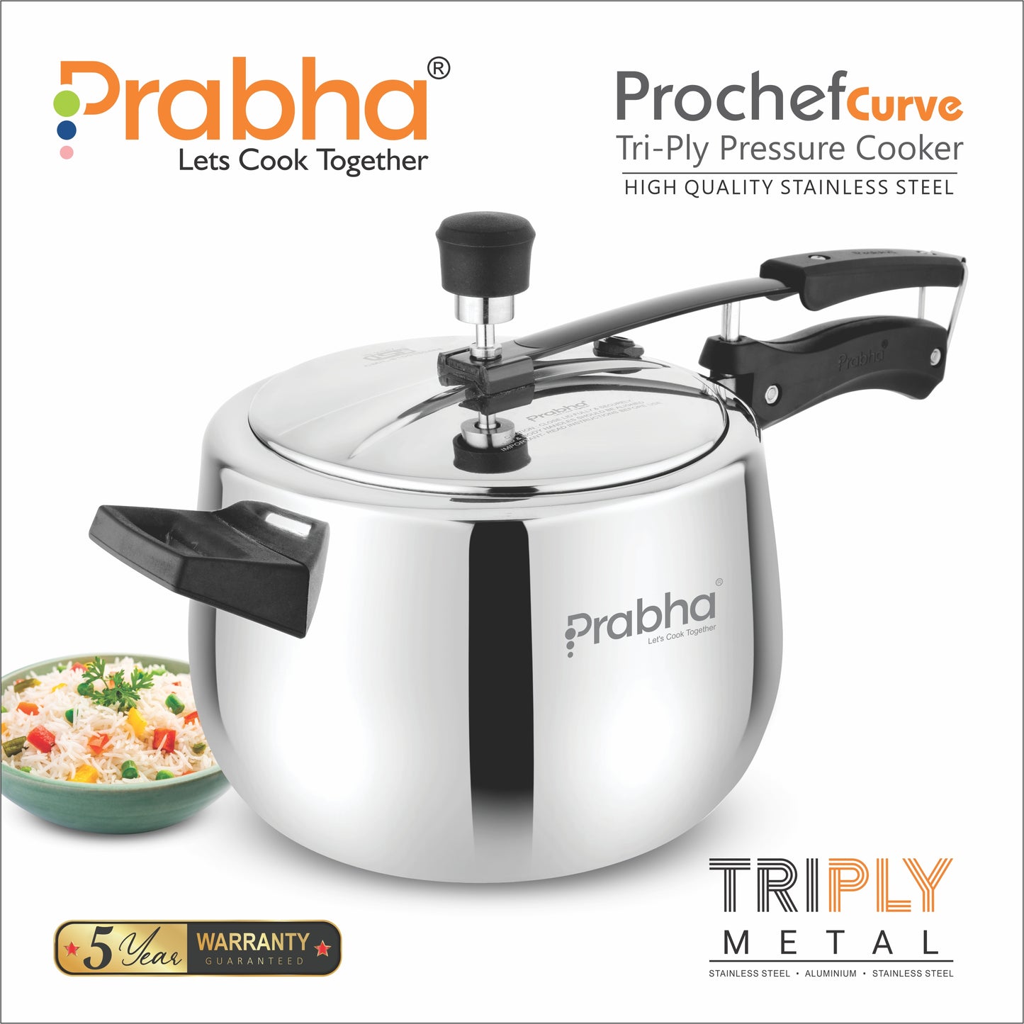 Prochef Curve Triply Pressure Cooker