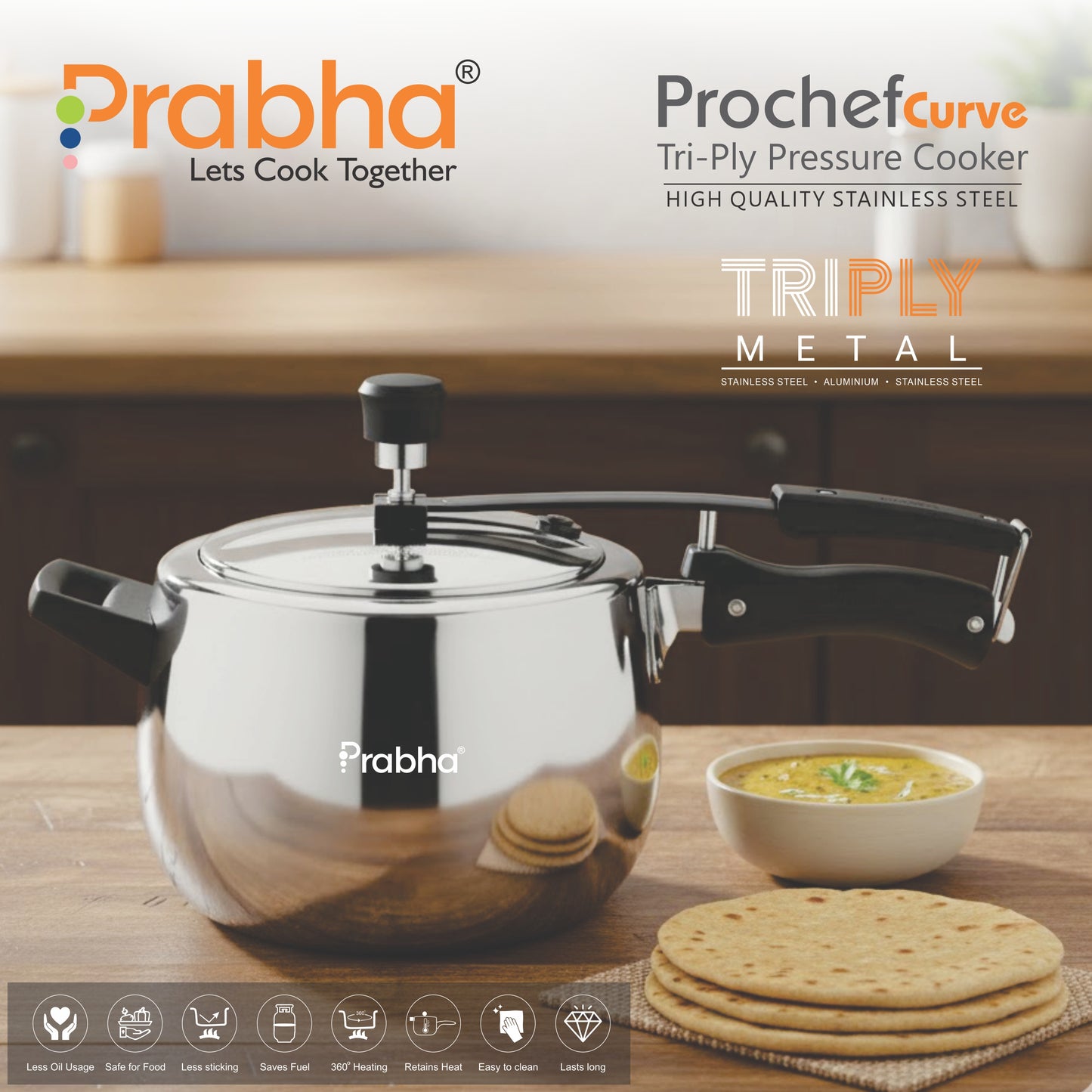 Prochef Curve Triply Pressure Cooker
