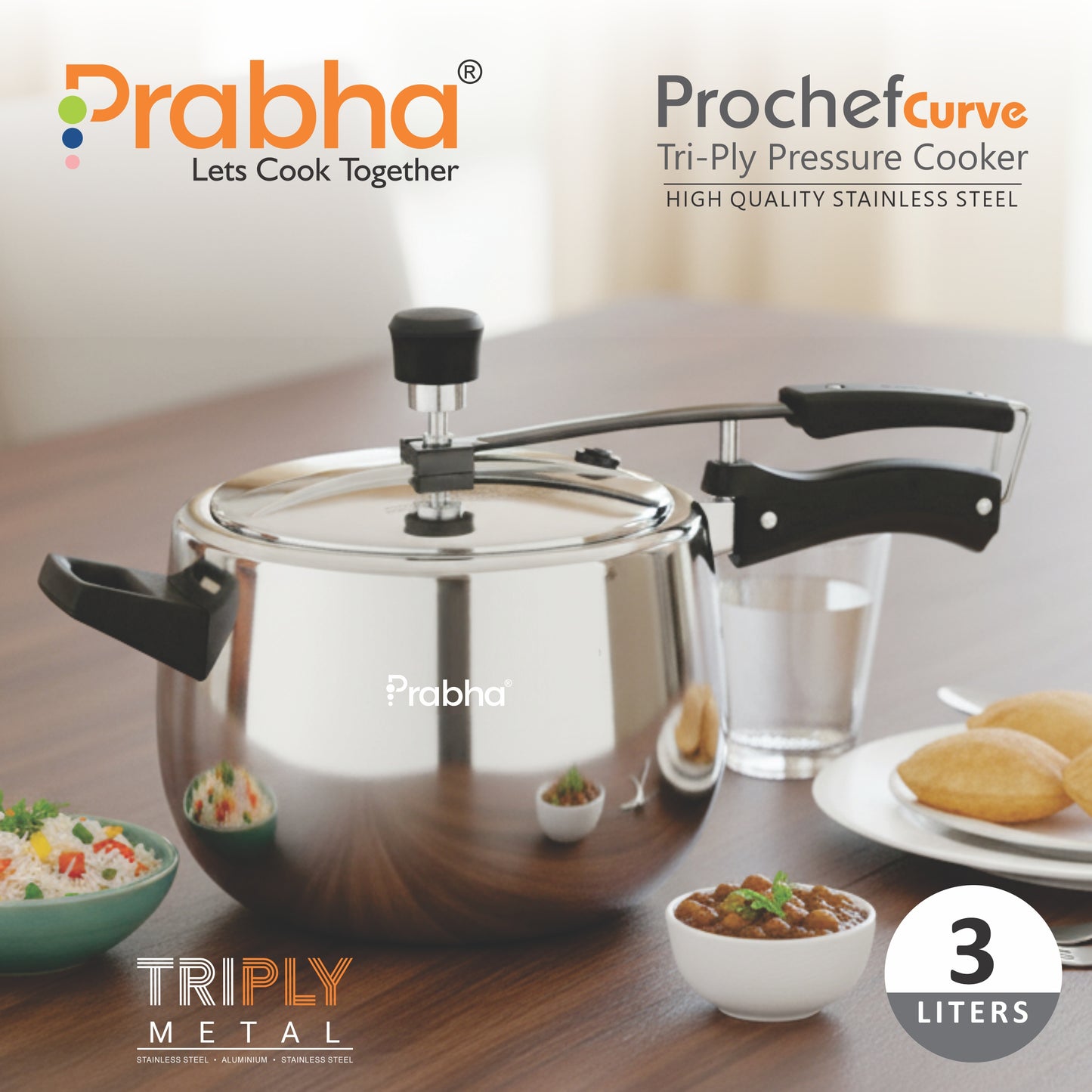 Prochef Curve Triply Pressure Cooker