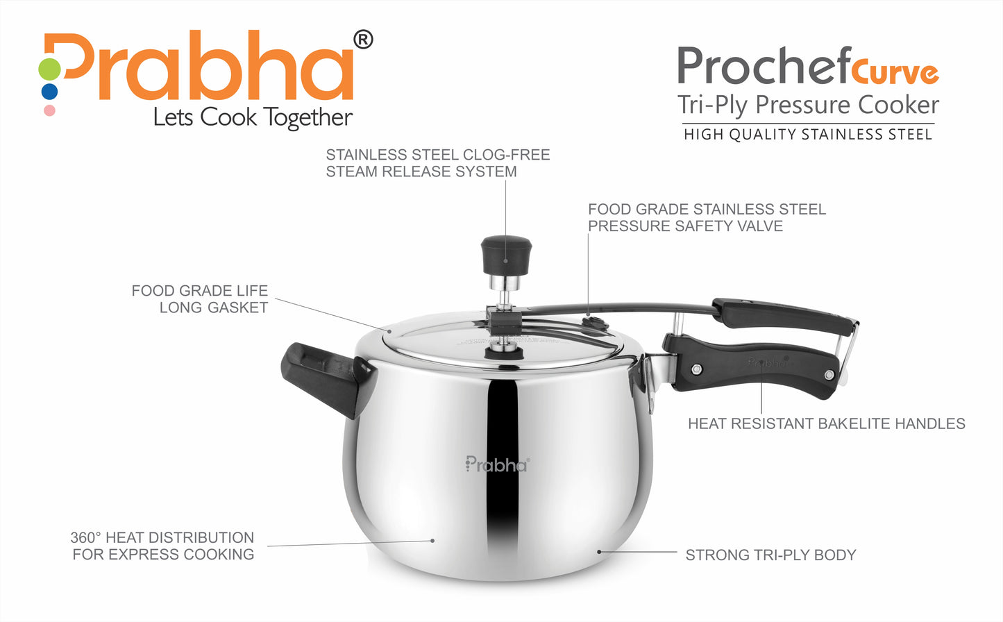 Prochef Curve Triply Pressure Cooker