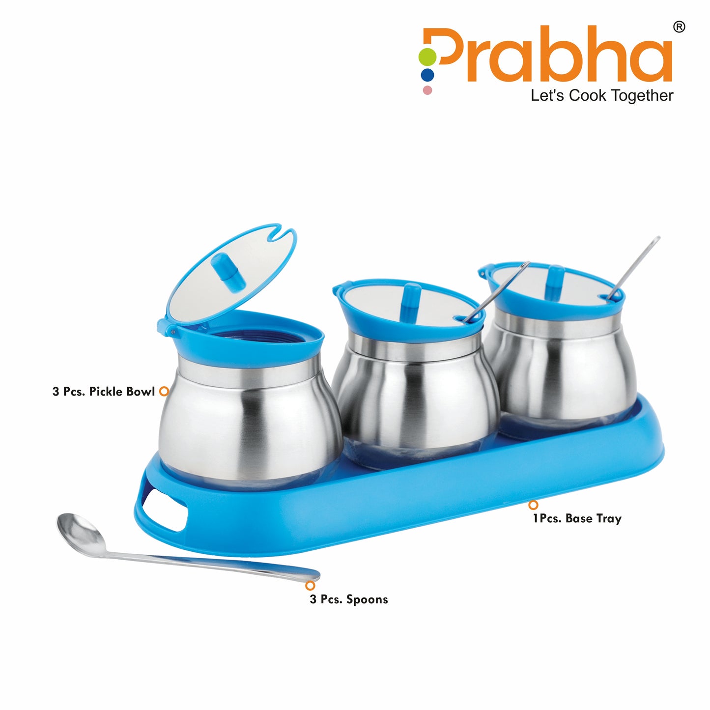 Pickle Serving Container with Spoon - Ideal for Home & Kitchen Storage