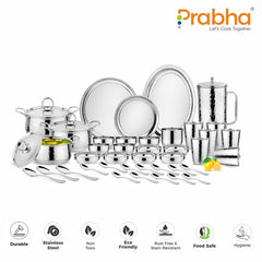 Royal Dinner Set Hammered 57 PCS
