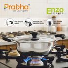 Rio IB Kadhai with Steel Lid Induction Friendly Cookpot