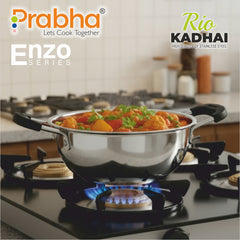 Rio IB Kadhai with Steel Lid Induction Friendly Cookpot