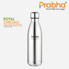 Stainless Steel Royal Chromo Water Bottle - 1L Capacity | Durable Hydration Solution - Prabha