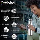 Stainless Steel Royal Chromo Water Bottle - 1L Capacity | Durable Hydration Solution - Prabha