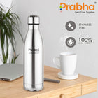 Stainless Steel Royal Chromo Water Bottle - 1L Capacity | Durable Hydration Solution - Prabha