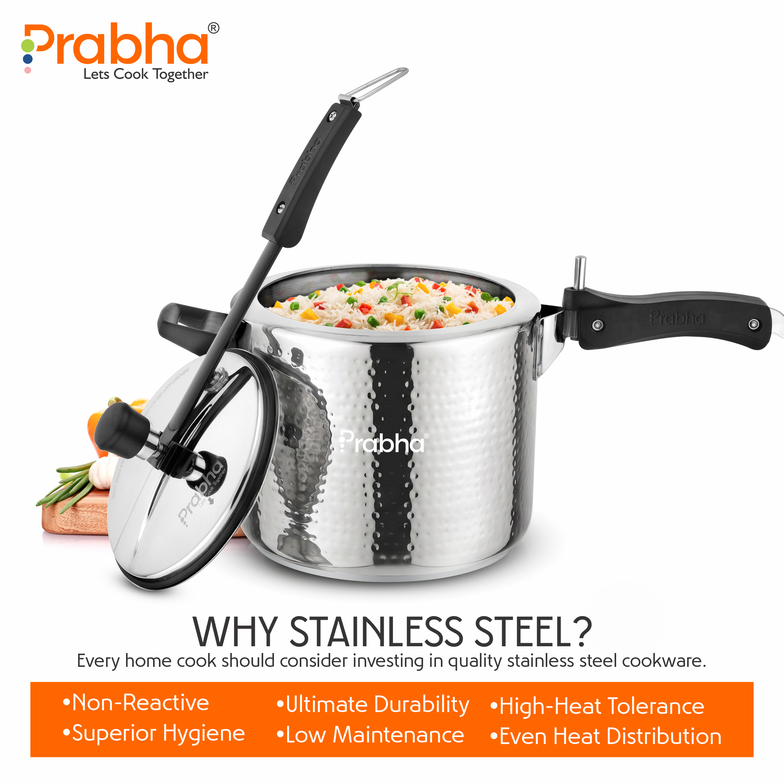 CROWN S.S. IB PRESSURE COOKER HAMMERED