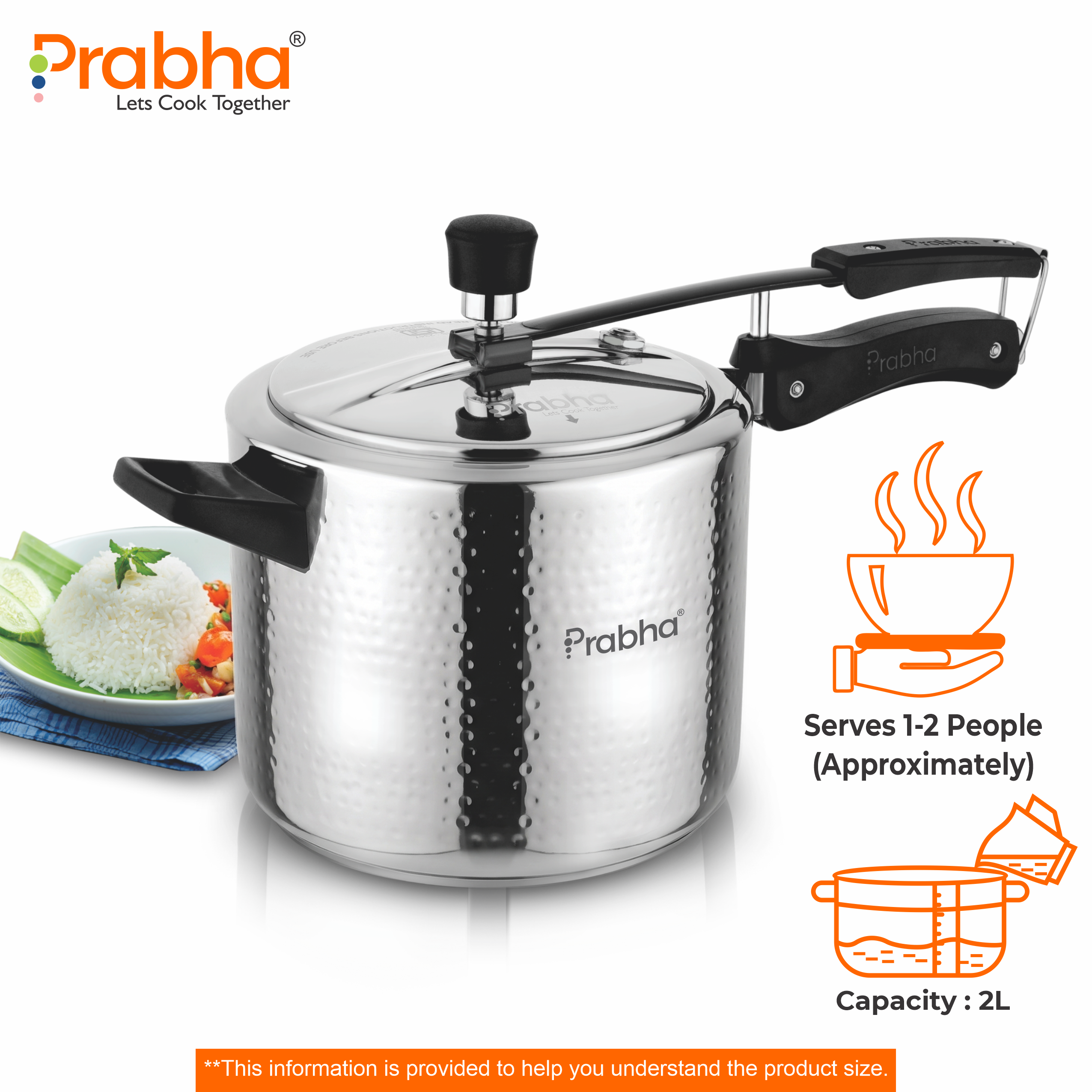 CROWN S.S. IB PRESSURE COOKER HAMMERED