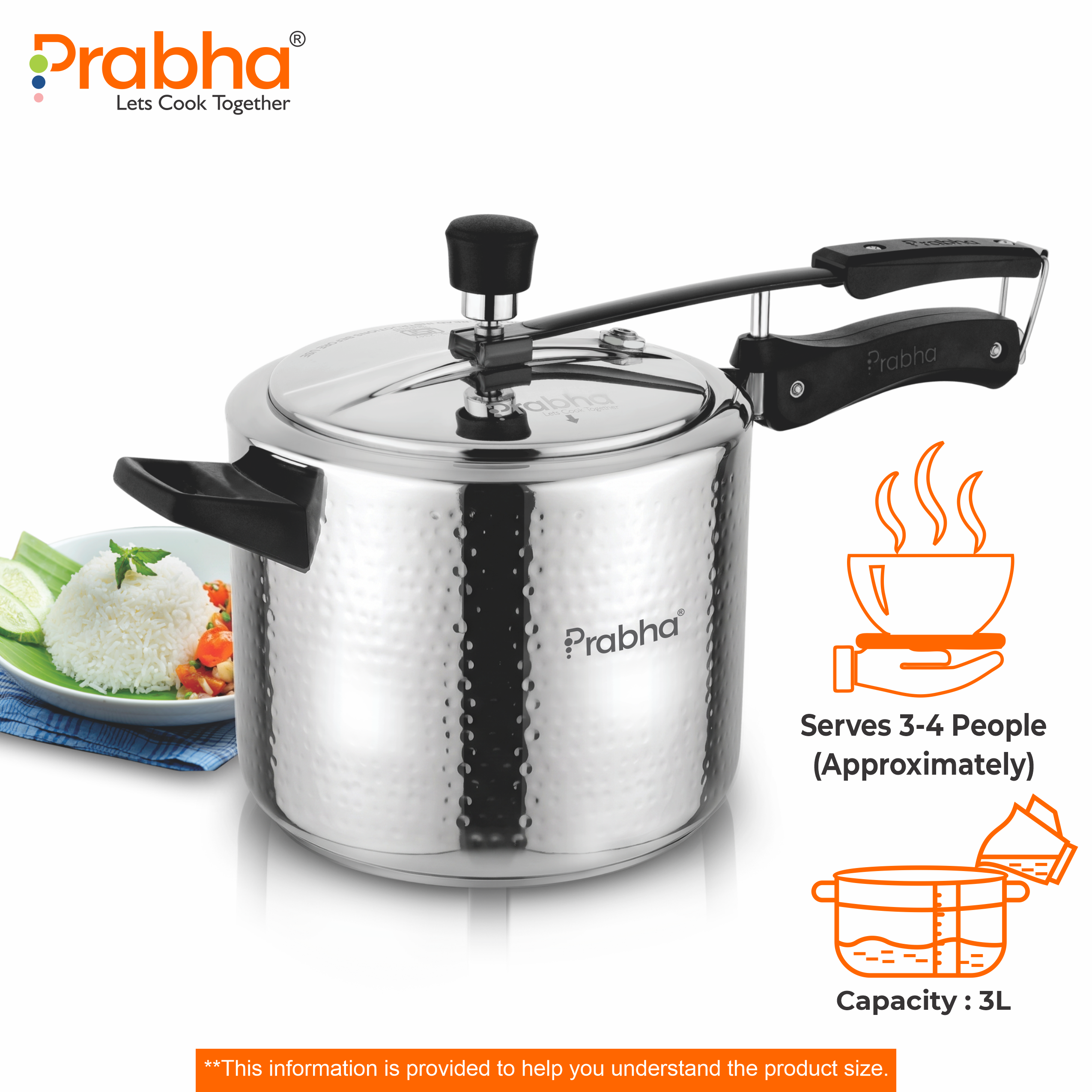 CROWN S.S. IB PRESSURE COOKER HAMMERED