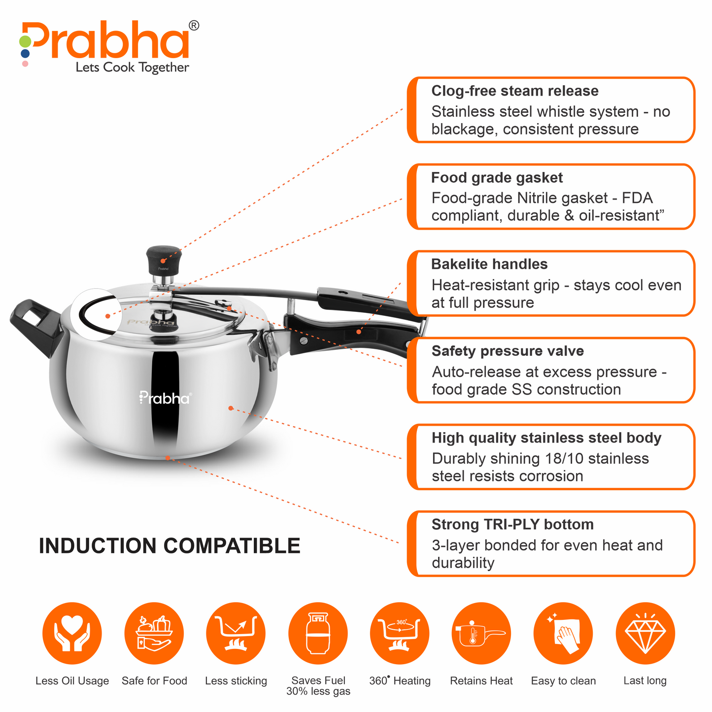 ELEGANT S.S. IB PRESSURE COOKER