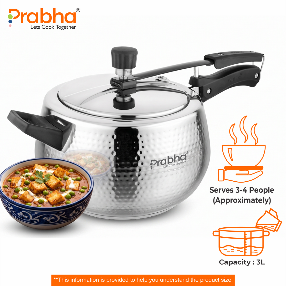 ELEGANT S.S. IB PRESSURE COOKER HAMMERED