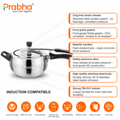 ELEGANT S.S. IB PRESSURE COOKER HAMMERED