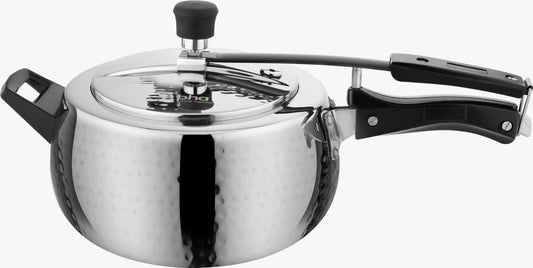 Stainless Steel Elegant Pressure Cooker Hammered