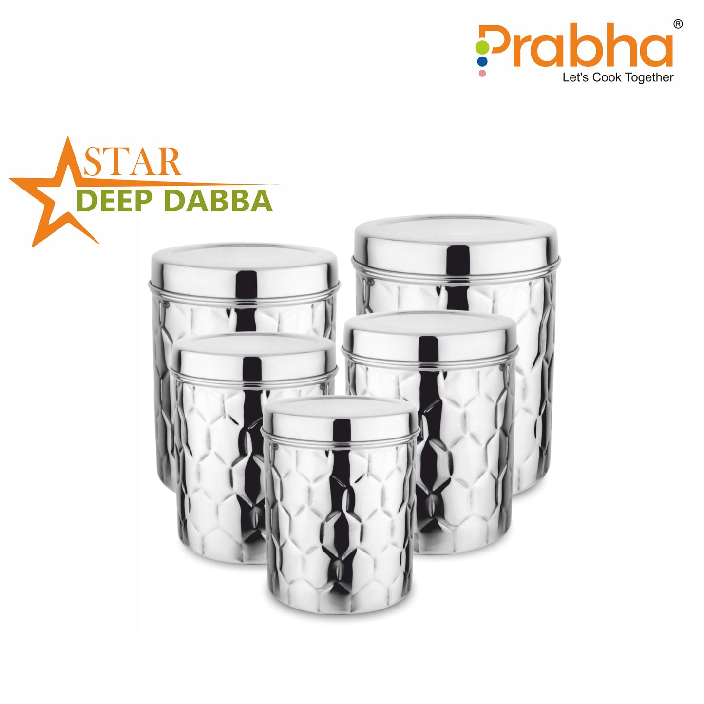 Stainless Steel Star Deep Storage Canister Box Dabba - Prabha