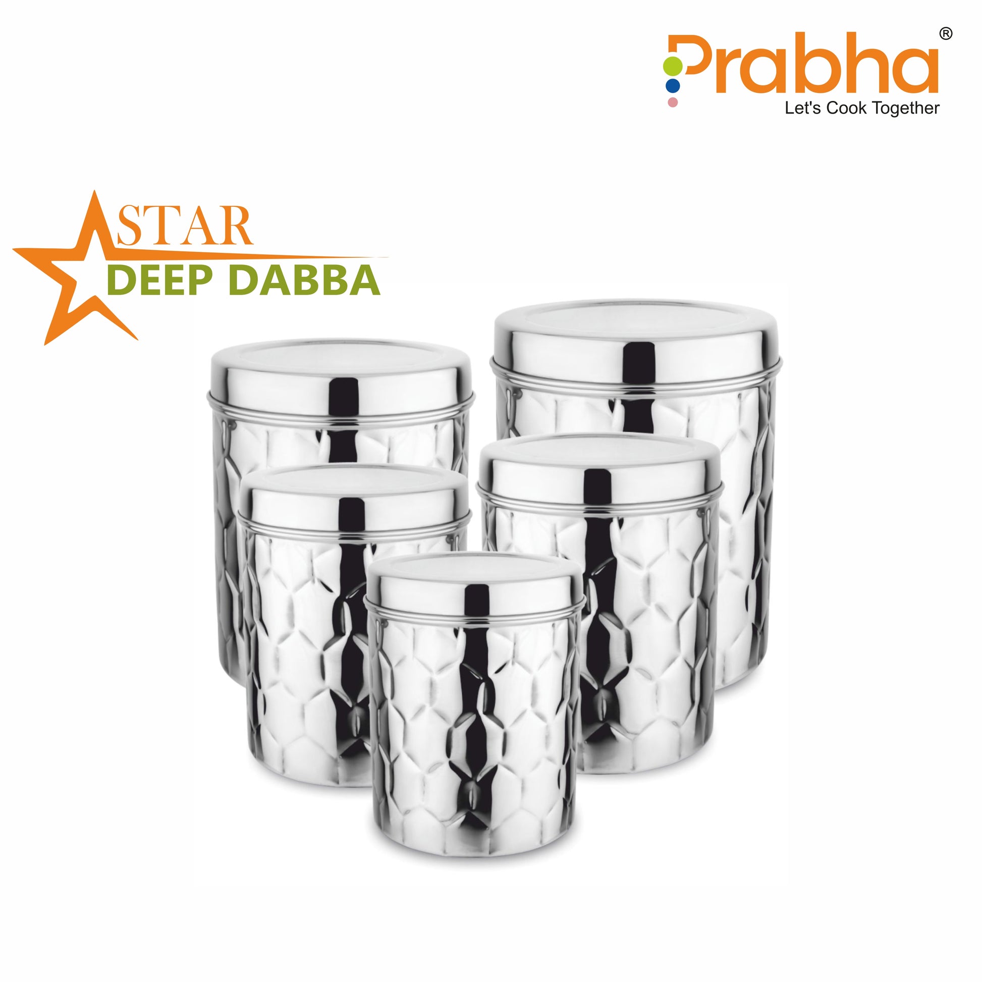 Stainless Steel Star Deep Storage Canister Box Dabba - Prabha