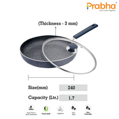 Stella Nonstick Deep Frypan With Glass Lid