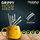 Reusable Stainless Steel Drinking Straw Set For Tumblers (4 Straw, 2 Brush)