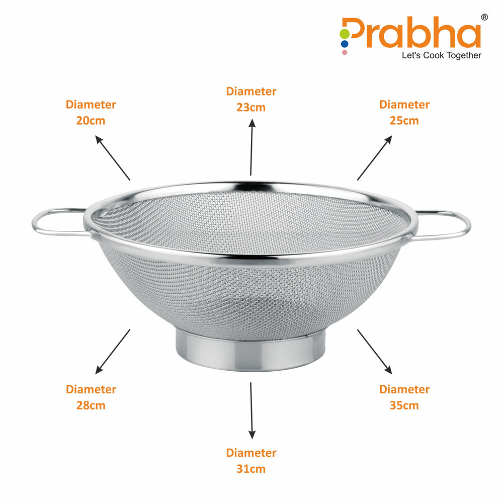 Stainless Steel Colander Basket With Multi Sizes
