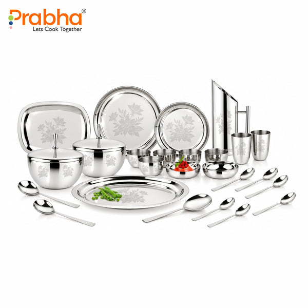 Stainless Steel Royal Dinner Set Laser
