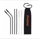 Load image into Gallery viewer, Stainless Steel Straw Set Black