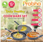 Stella Nonstick 4Pcs Set (Kadhai 24Cm With Lid, Frypan 24Cm, Dosa Tawa 28Cm)